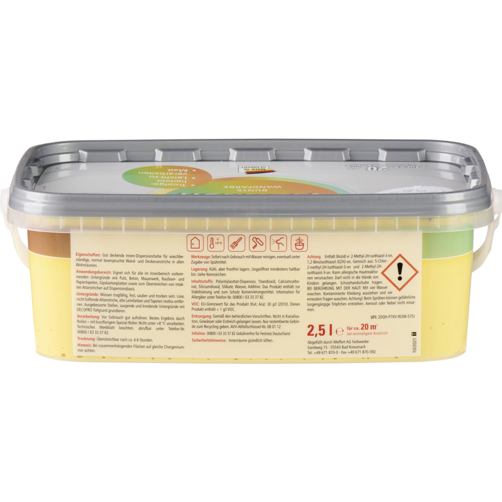 DECOPRO Wandfarbe 2,5 Liter sunshine matt image number 2