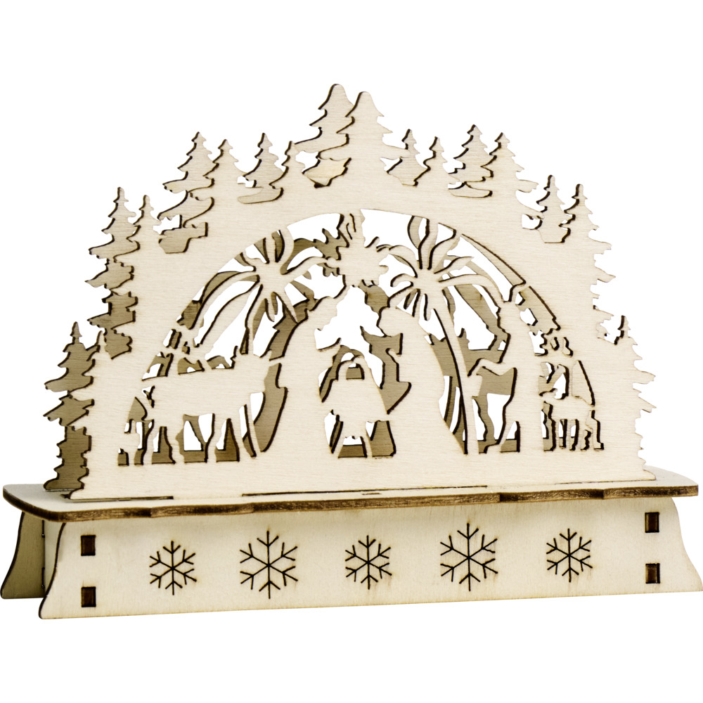 Mini-LED-Schwibbogen aus Holz, Designauswahl image number 2