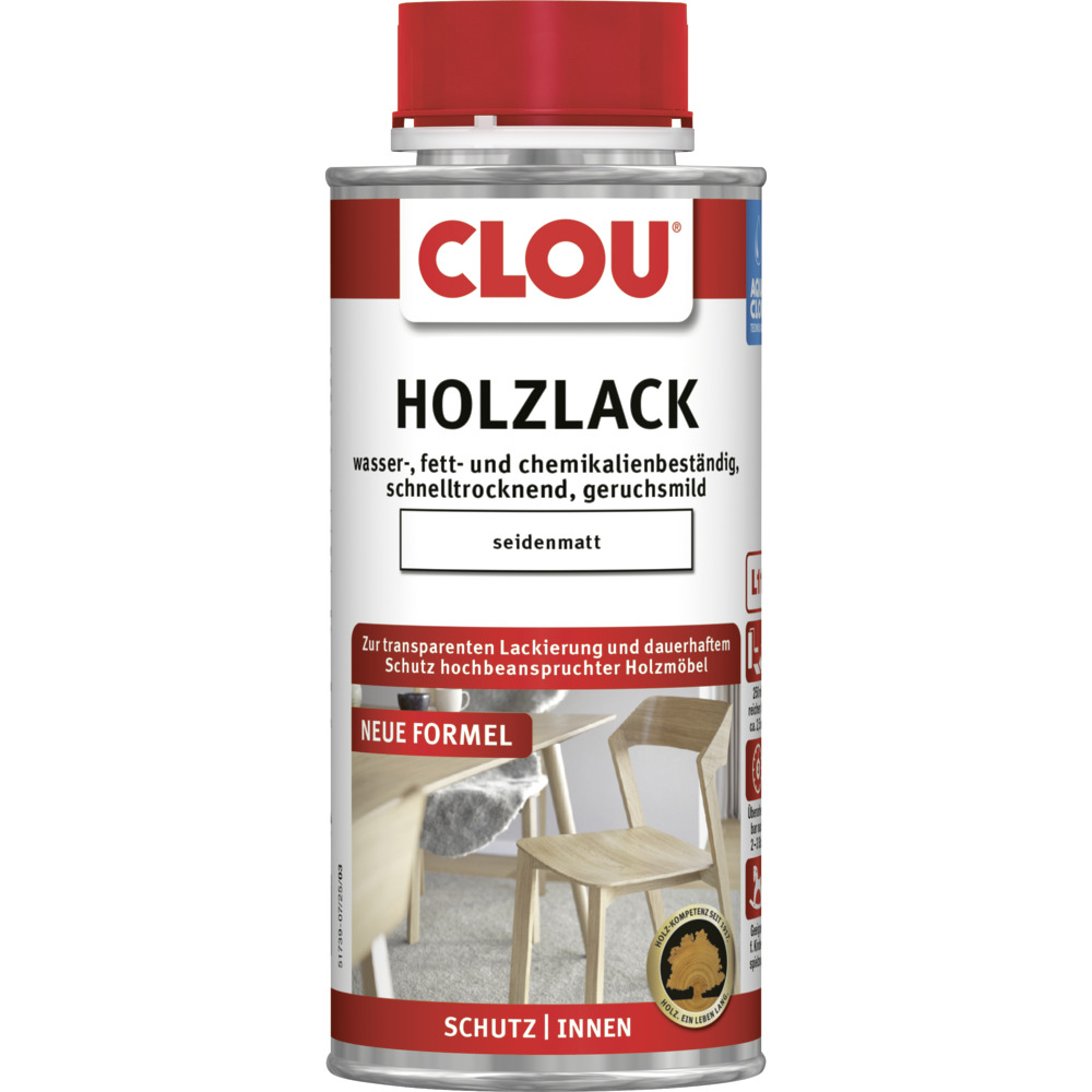 Clou L11 AQUA-Holzlack 250 ml seidenmatt