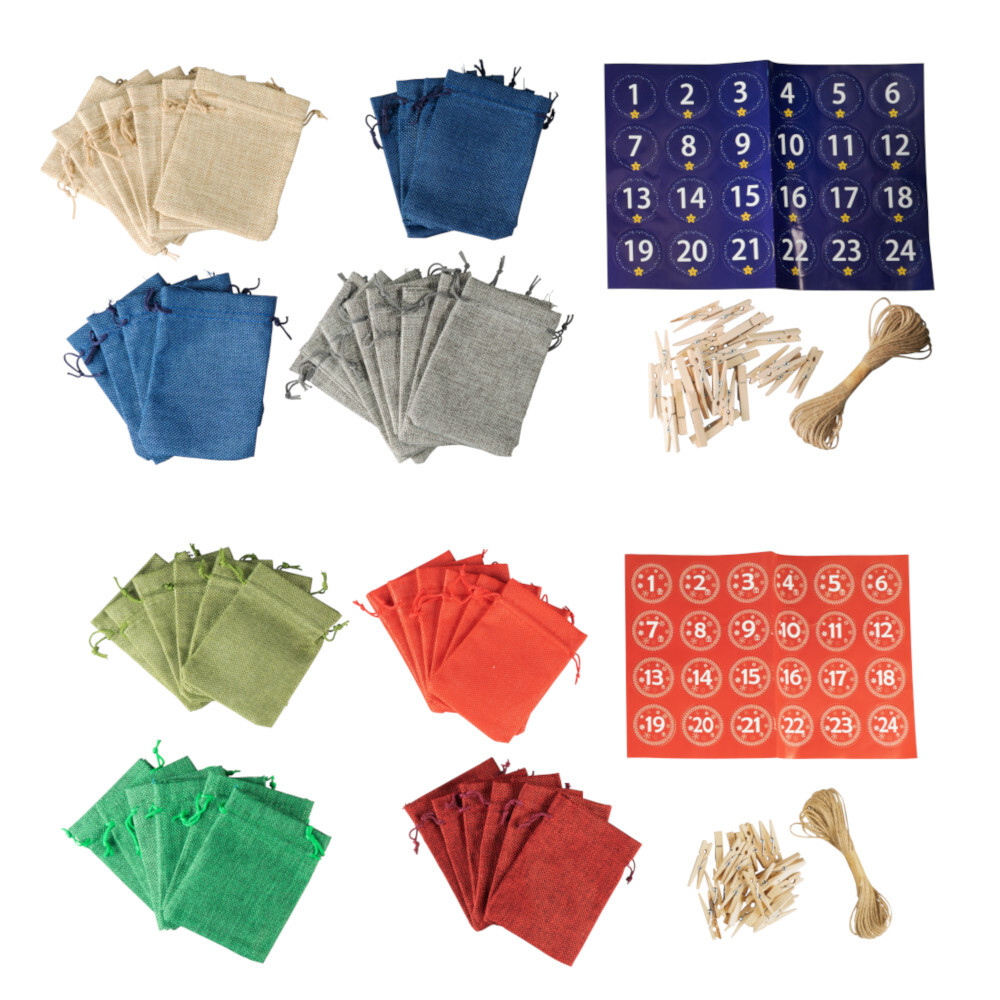 Adventskalender mit S&auml;ckchen zum Bef&uuml;llen