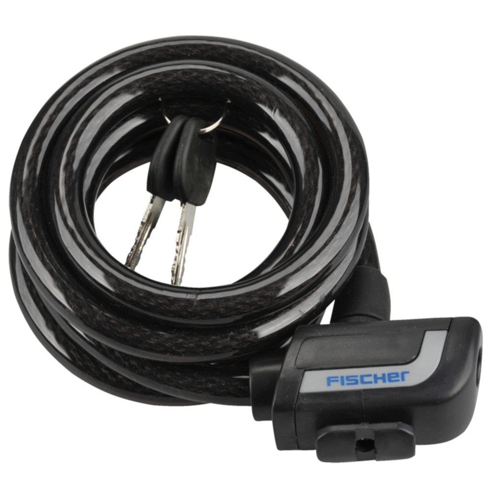 FISCHER Fahrradschloss Alarm Spiralschloss 120 cm
