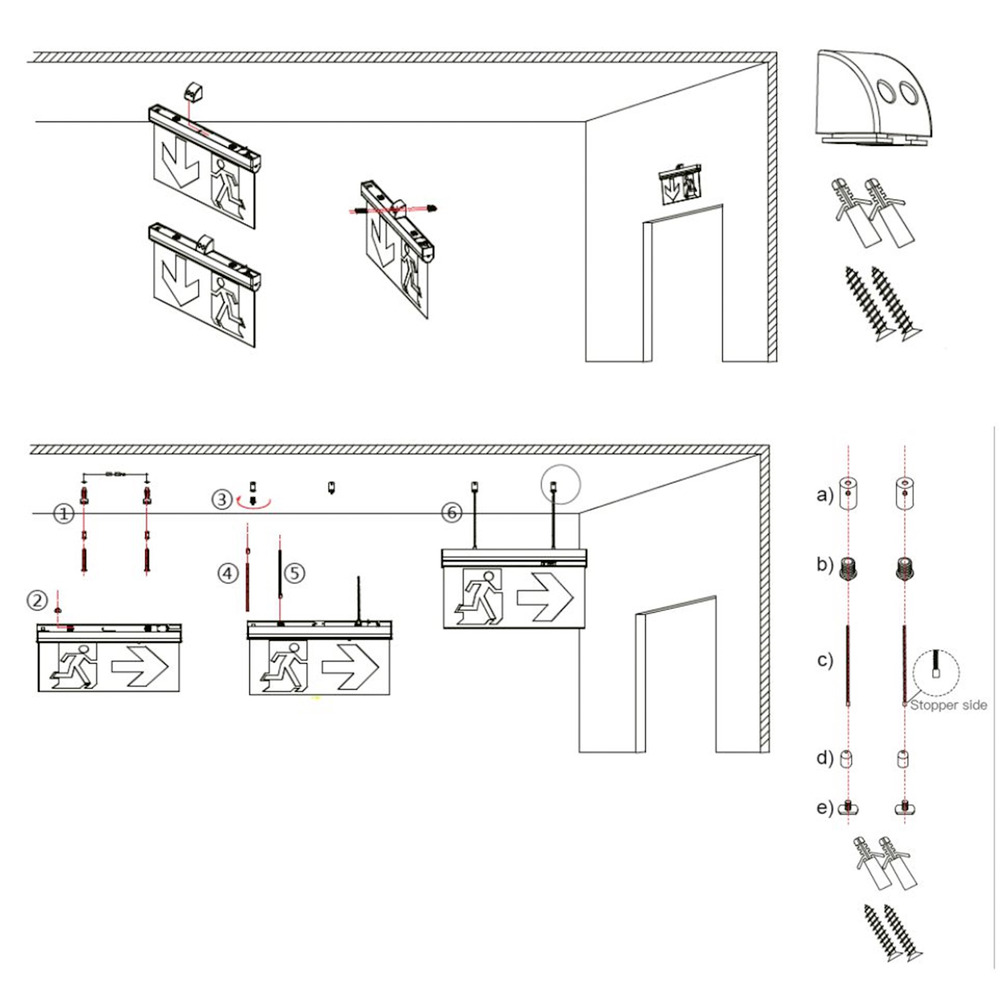 LED-Fluchtwegleuchte 4in1 image number 8