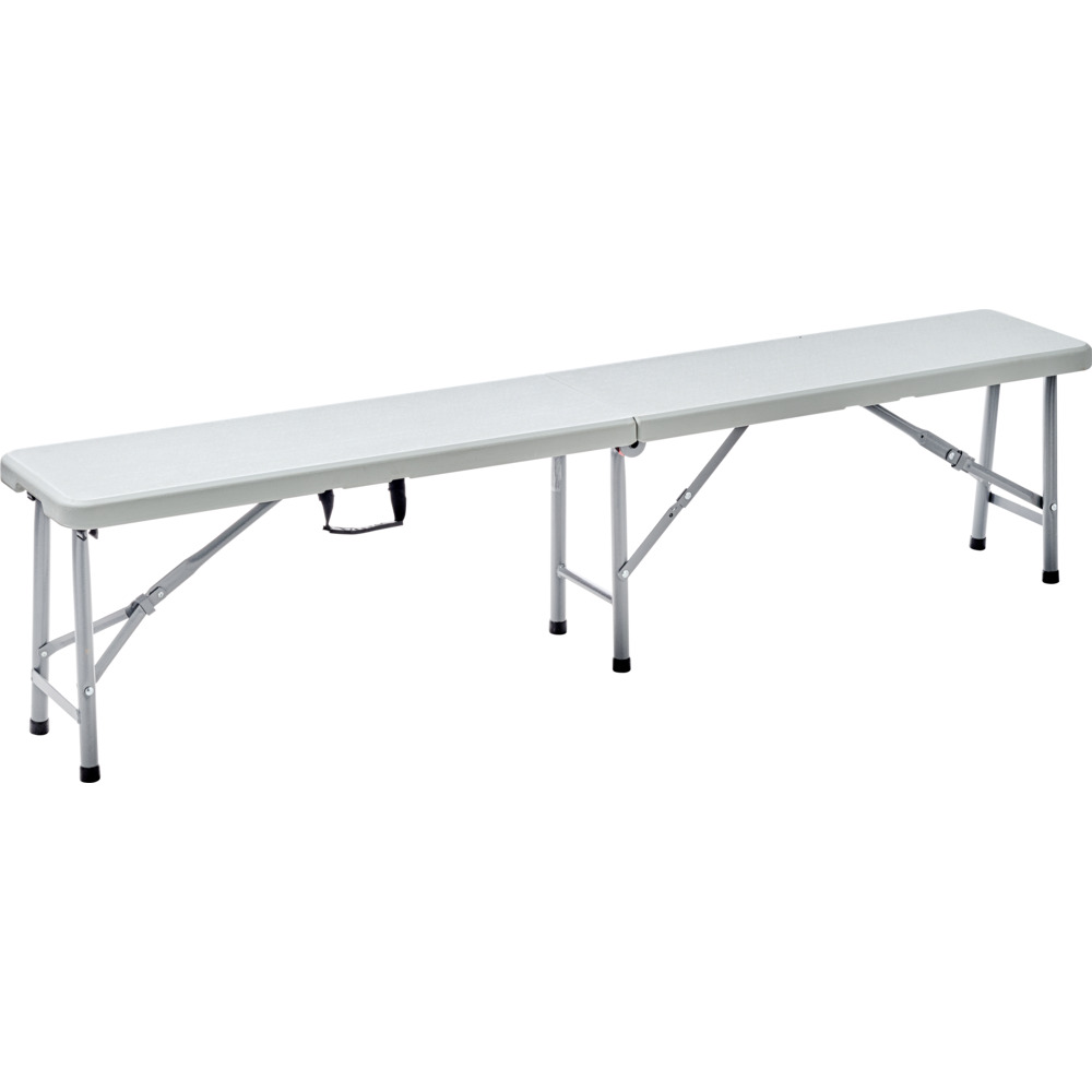 Klappsitzbank 180x28x43,5 cm aus HDPE in Wei&szlig;