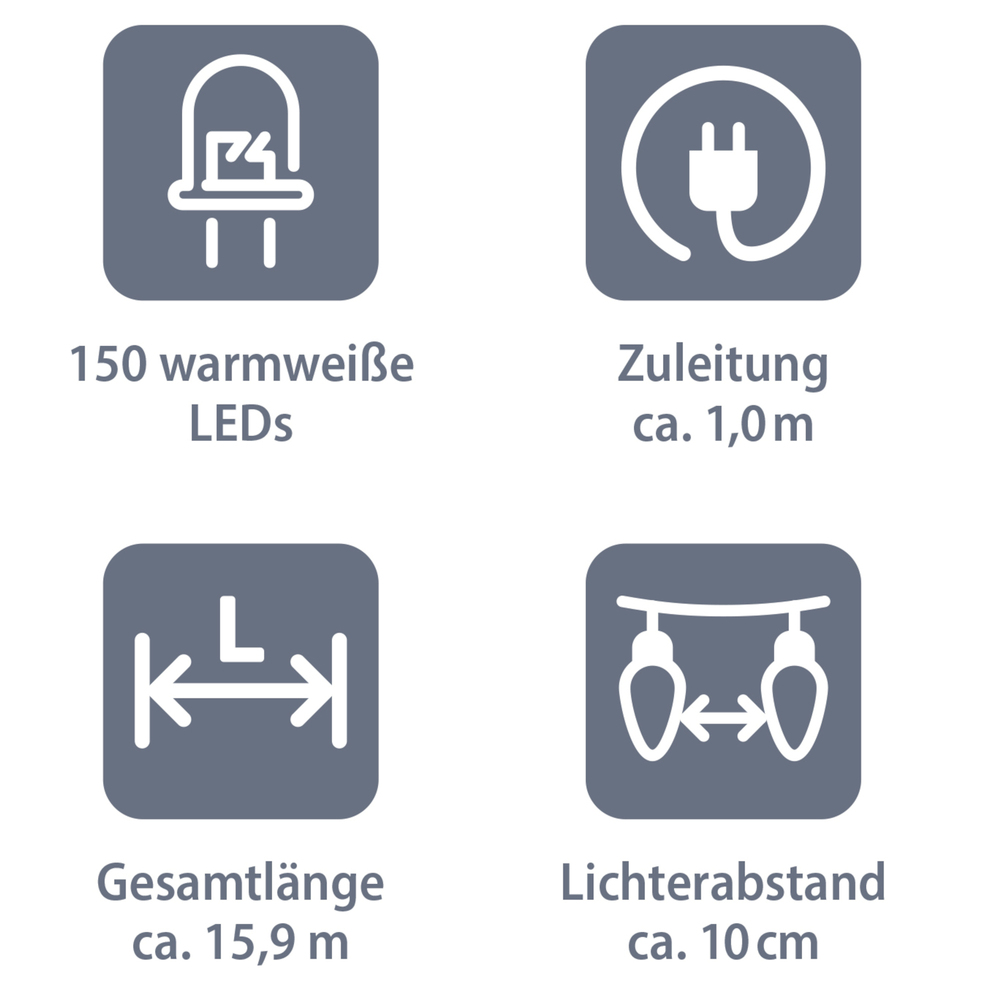 Solar-LED-Lichterkette 150 LEDs image number 1