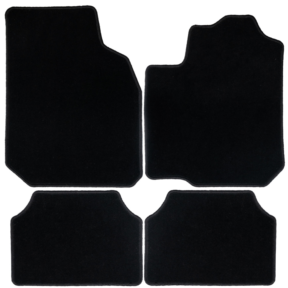 Fu&szlig;matten Set Velour 4-teilig in Schwarz