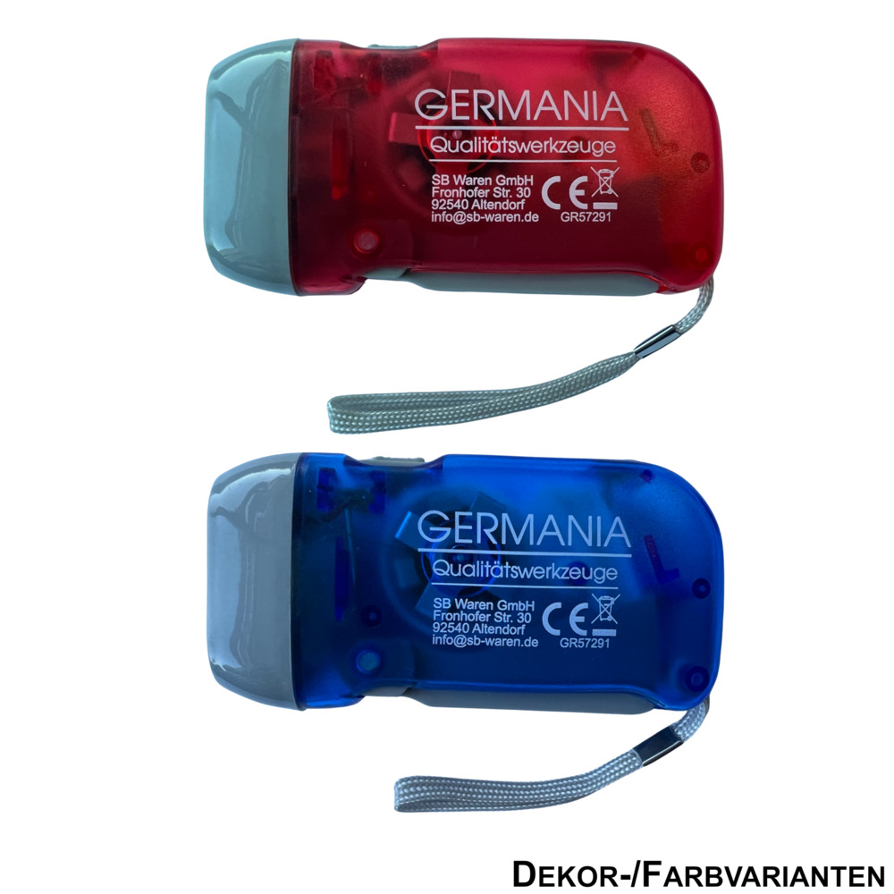 GERMANIA LED-Dynamo Taschenlampe, Farbauswahl