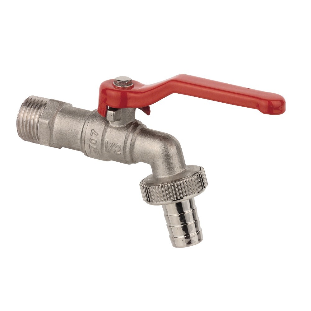 Kugel-Auslaufhahn 1/2" matt verchromt Kugelhahn Wasserhahn Auslaufventil