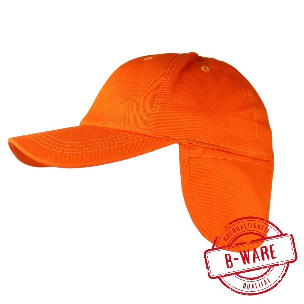 Warnschutz - Signal - Cap Forst orange mit Ohrenschutz