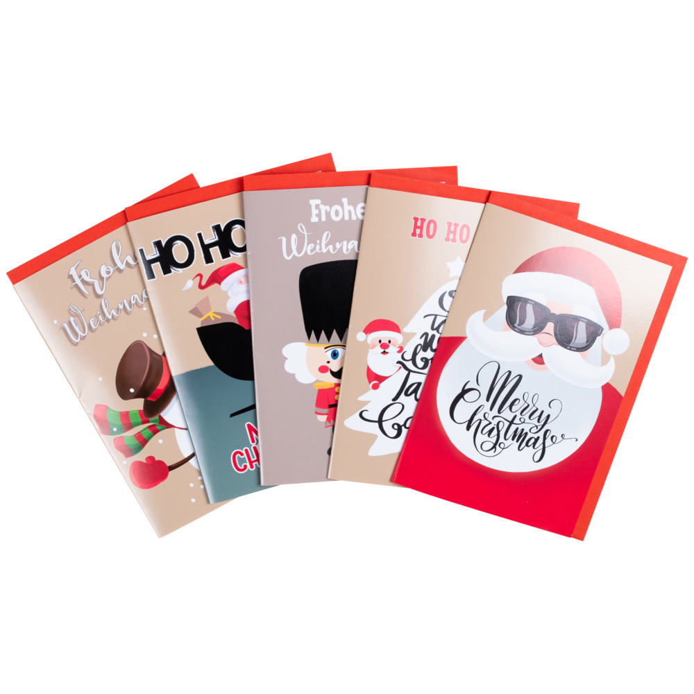 Weihnachts- und Neujahrskarte aufklappbar mit Umschlag