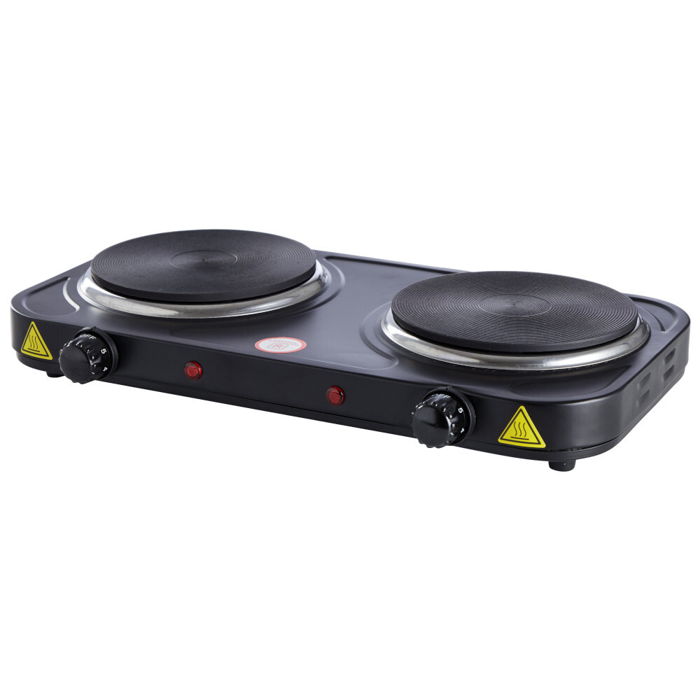 Doppel-Kochplatte mit insgesamt 2000 Watt stufenlos regelbar