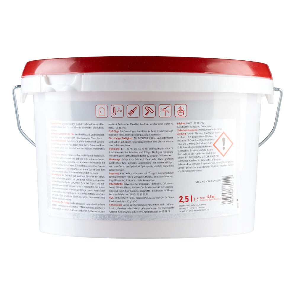 DECOPRO Superwei&szlig; 2,5 Liter matt hochdeckend image number 1