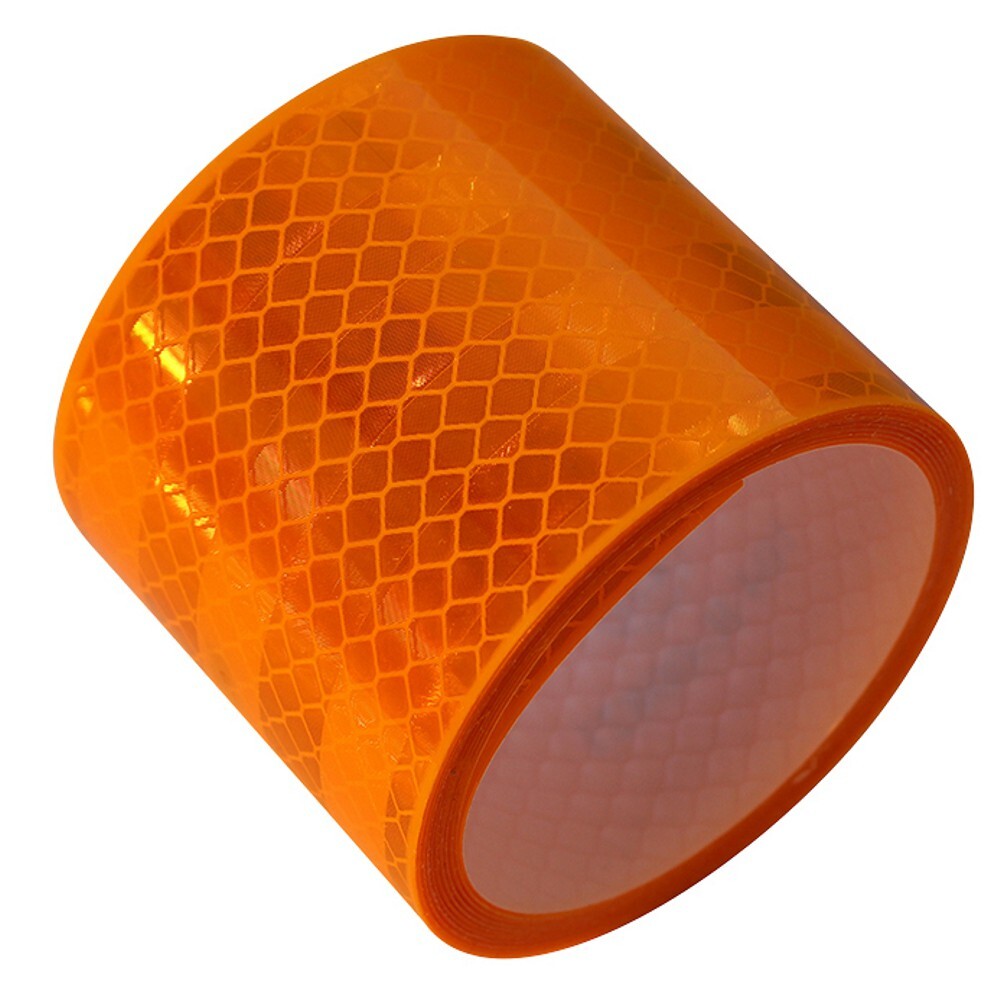 Reflektorband 2m gelb selbstklebend PVC Anh&auml;nger Reflexband KfZ Reflektor