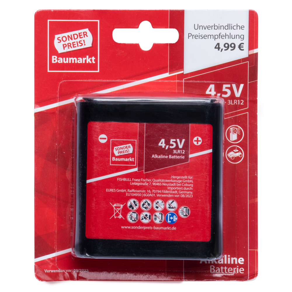 Sonderpreis Baumarkt Flachbatterie 4,5 V Alkaline