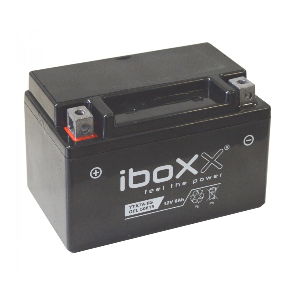 iboxx Motorradbatterie GEL 12V6Ah YTX7A-BS Starterbatterie Zweirad Batterie