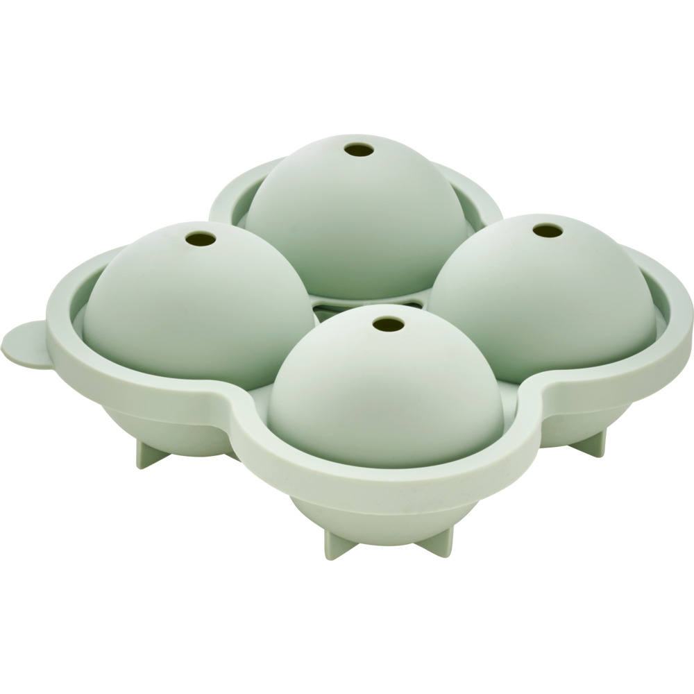 Eisw&uuml;rfelform Silikon 4 W&uuml;rfel &agrave; ca. 6cm rund Gr&uuml;n