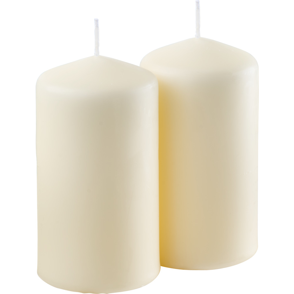 Stumpenkerze 2er-Set 120 x &Oslash; 65 mm vanille