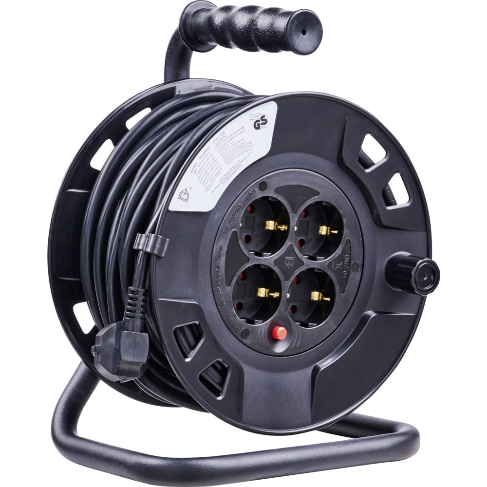 Kabeltrommel 25 m mit 4-fach Steckdose 3G x 1,5 mm&sup2;