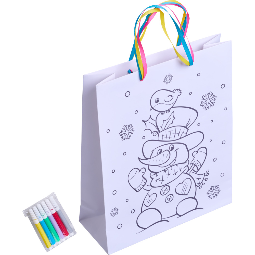 Geschenktasche zum Bemalen 4-fach sortiert image number 1