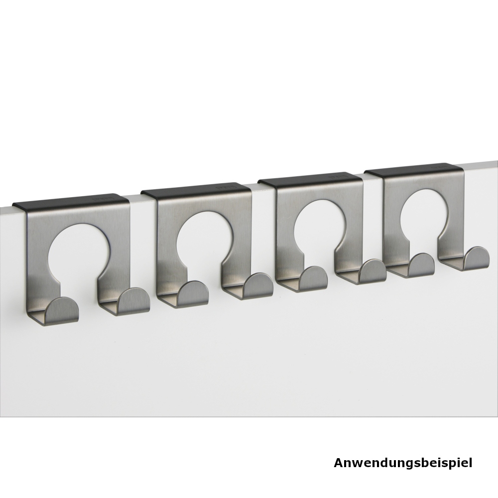 Doppel-T&uuml;rhakenset 4 St&uuml;ck aus Edelstahl je 5,1 x 4,5 x 5,1 cm