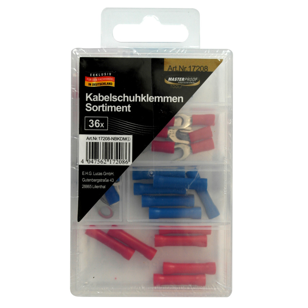 Kabelschuhklemmen Sortiment 36-teilig