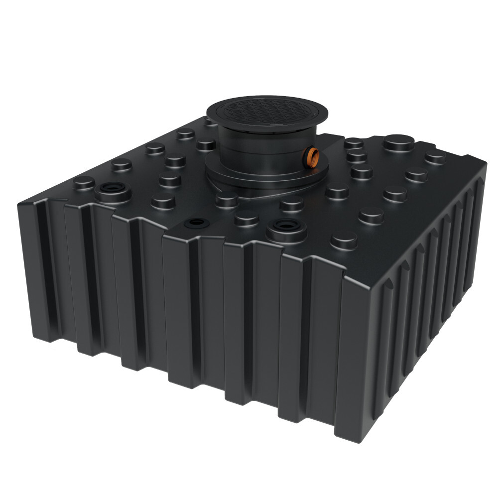 Regenwasser-Flachtank 5000 Liter, mit Biovitor