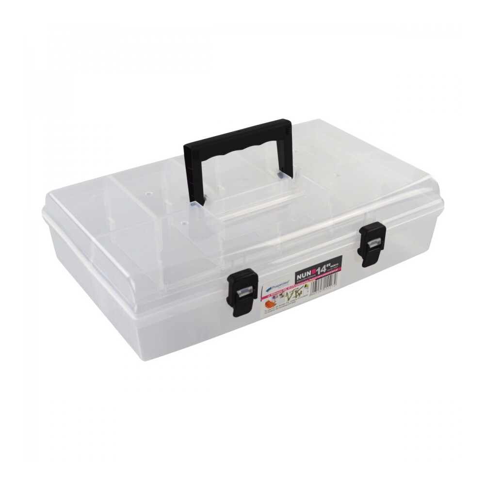 Sortimentskasten, Kleinteilemagazin, Kleinteilebox mit 6 F&auml;chern aus Kunststoff 85x238x359 mm