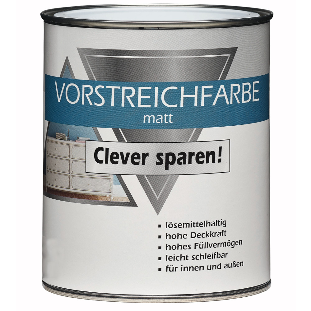 Vorstreichfarbe wei&szlig; matt f&uuml;r innen und au&szlig;en
