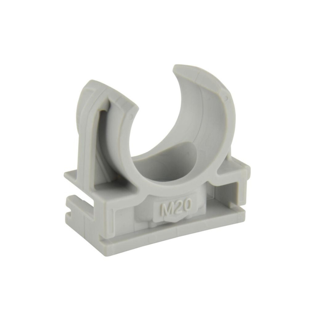 Rohr-Klemmschellen EN20 grau &Oslash; 20 mm, 8 St&uuml;ck