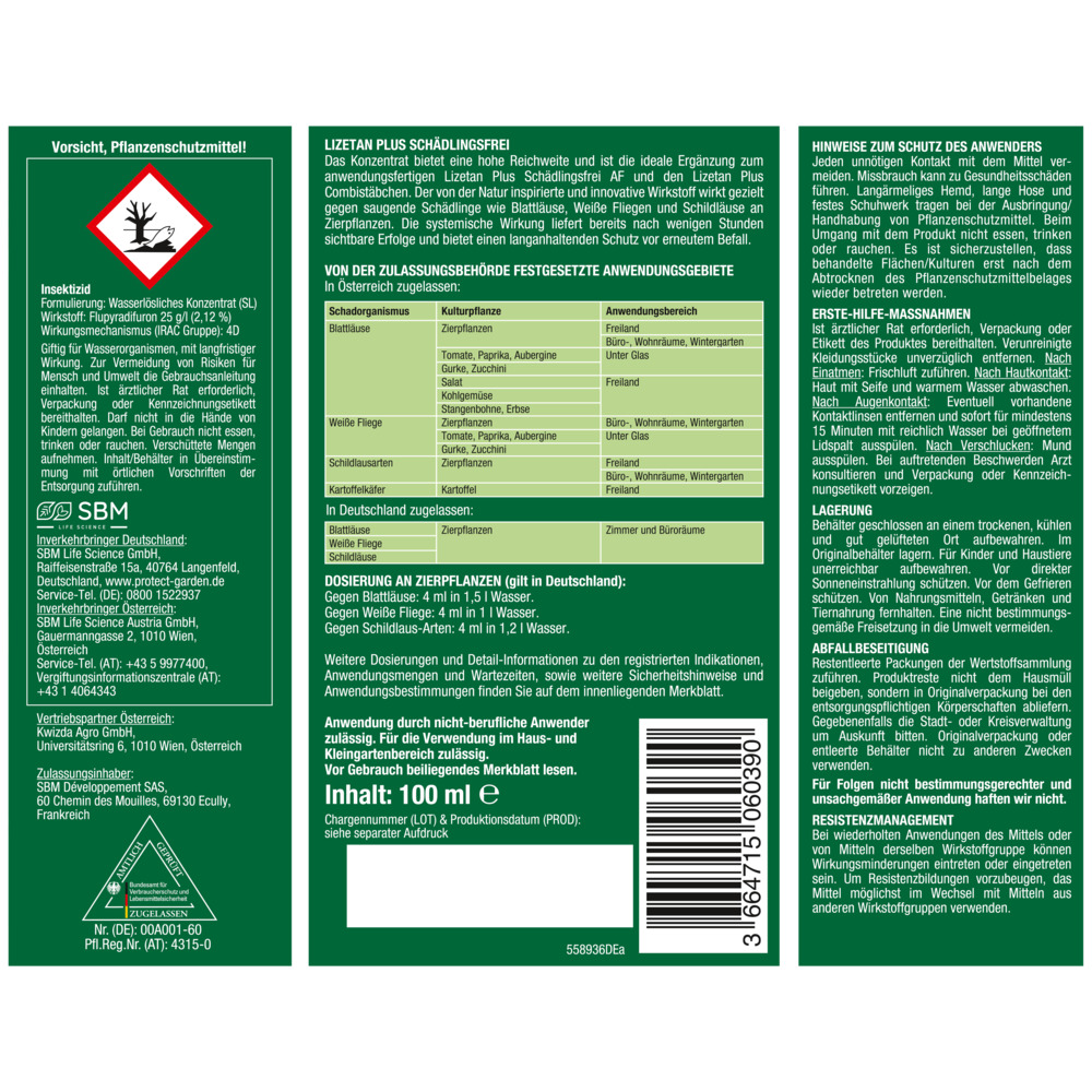 Lizetan&reg; Plus Sch&auml;dlingsfrei Konzentrat 100 ml image number 1
