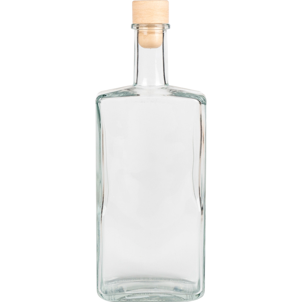 Design-Flasche mit Korken 500 ml flach
