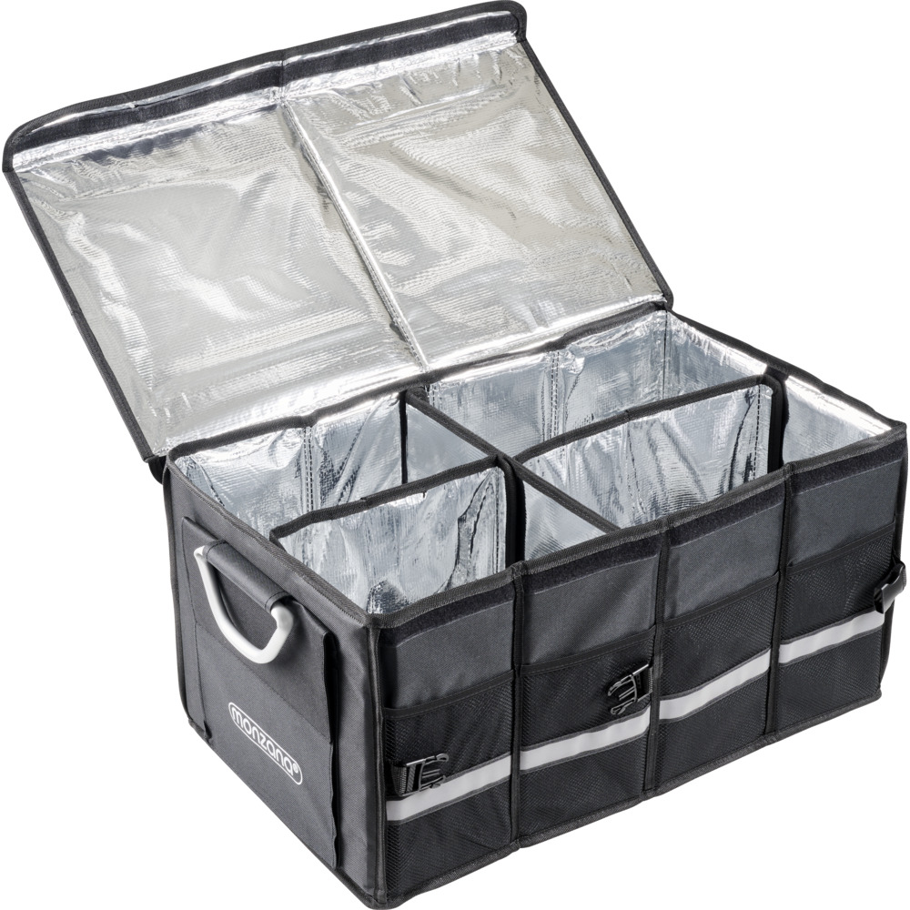 monzana&reg; Kofferraumtasche schwarz 60 x 35 x 30 cm, isoliert
