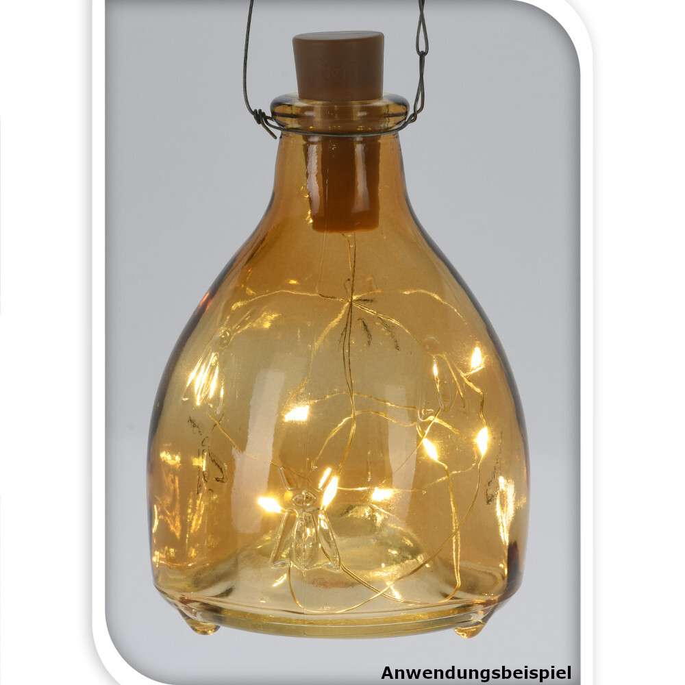 Wespenfalle aus Glas mit Aufh&auml;ngung und Korken image number 1
