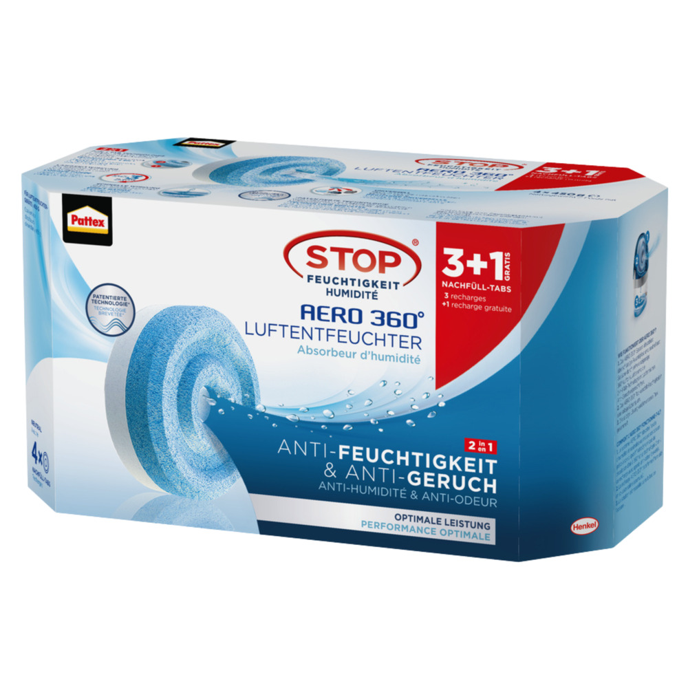 Pattex&reg; Aero 360&deg; Nachf&uuml;llpack 4X450g Wasserfall Tabs