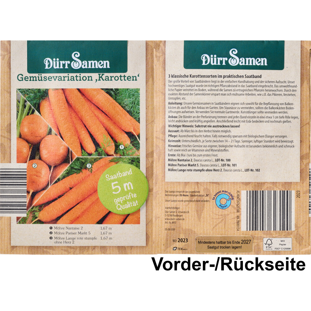 Saatband 3 St&uuml;ck / Saatscheiben 5 St&uuml;ck, sortiert image number 1