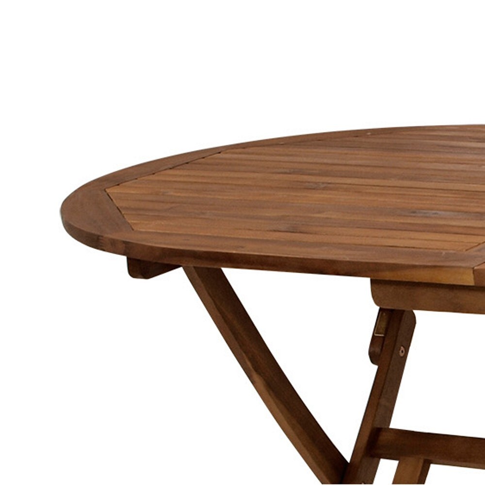 Klapptisch Benita oval, 160&nbsp; x 85 x 74 cm, Akazie ge&ouml;lt image number 3