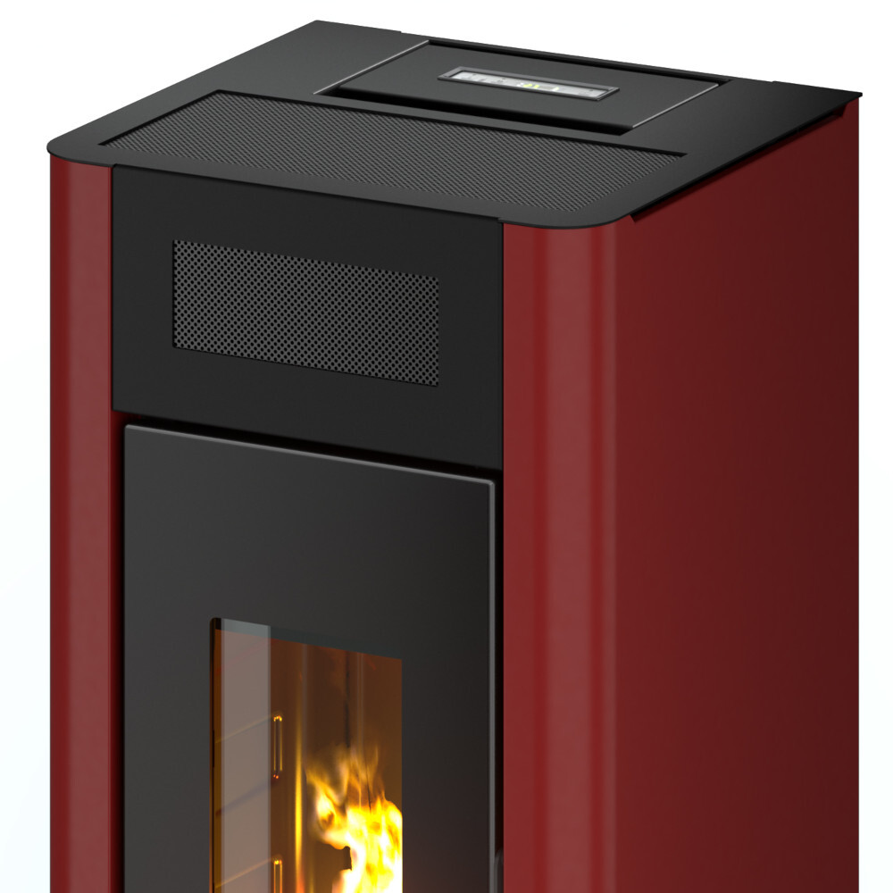 Pelletofen "AMARANTO 9", bordeaux Stahl image number 1