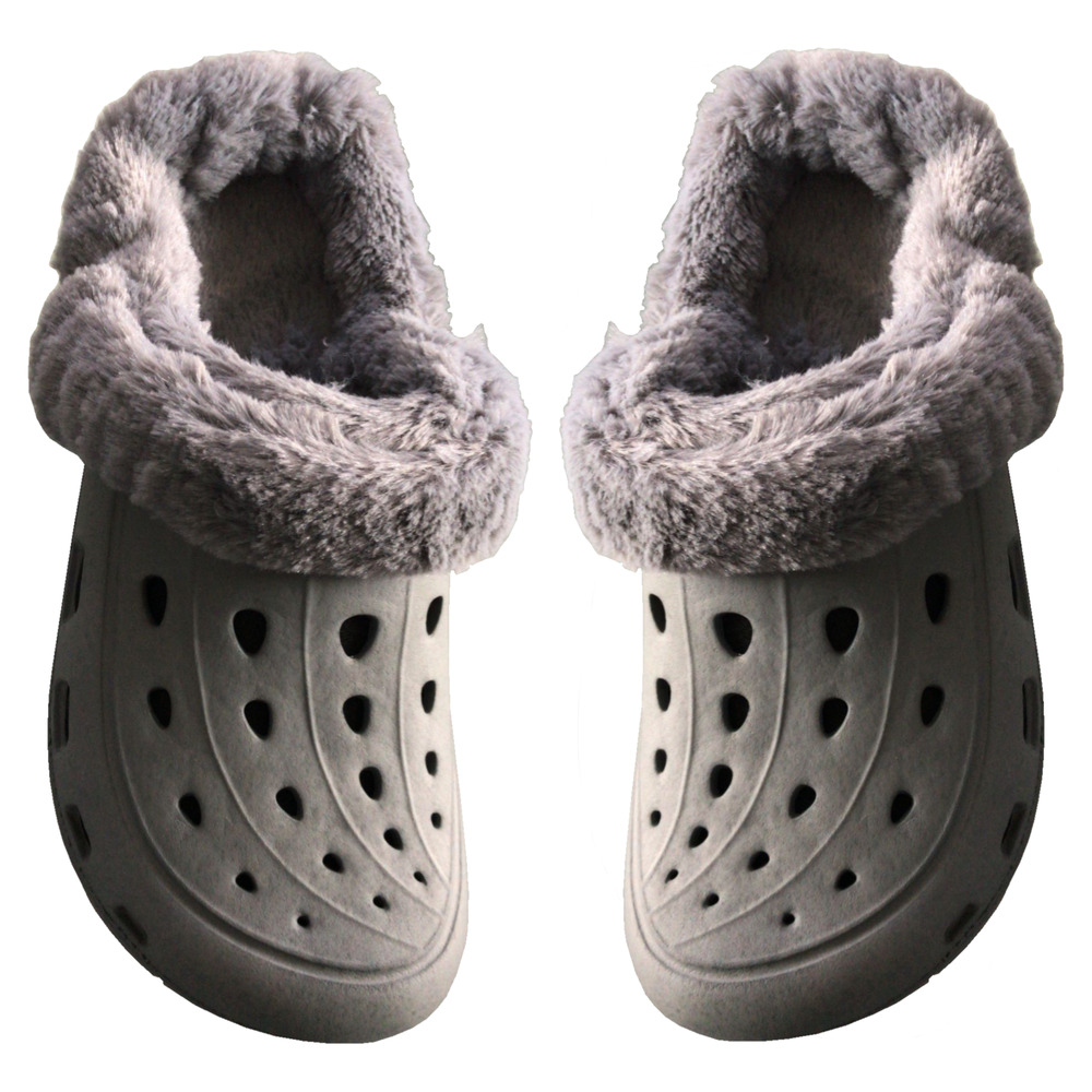 Clogs Gr&ouml;&szlig;e 36 bis 45 aus Kunststoff in verschiedenen Farben mit Fell image number 5