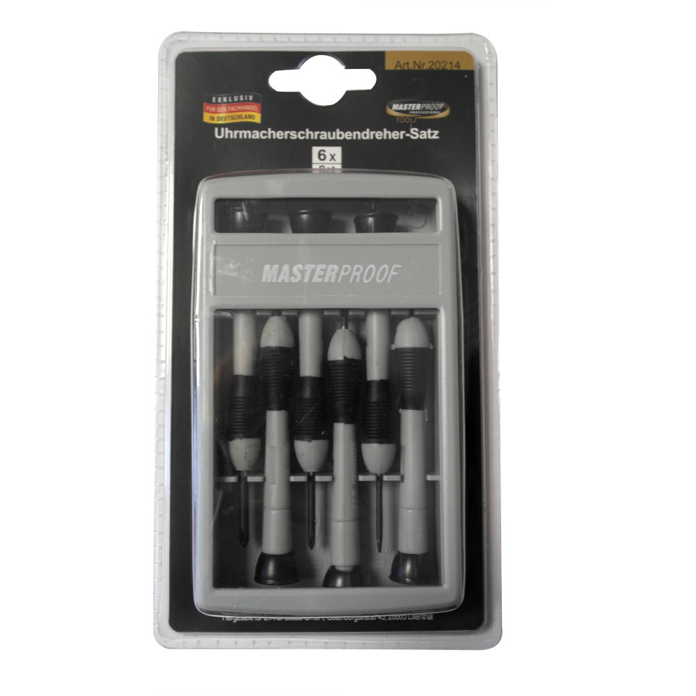 Uhrmacherschraubendreher Satz 6-teilig mit Aufbewahrungskassette image number 1