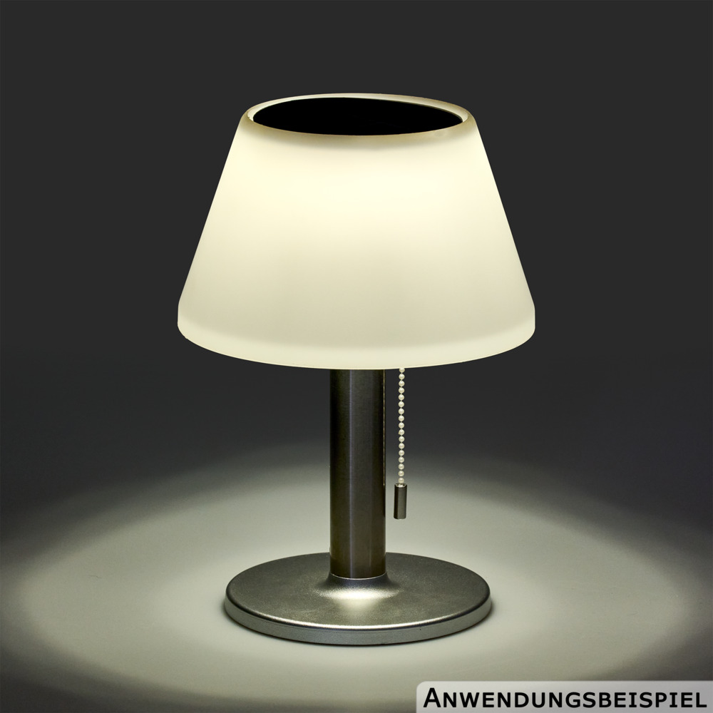 Solar-Tischleuchte 20 cm mit 10 LEDs warmwei&szlig; image number 1