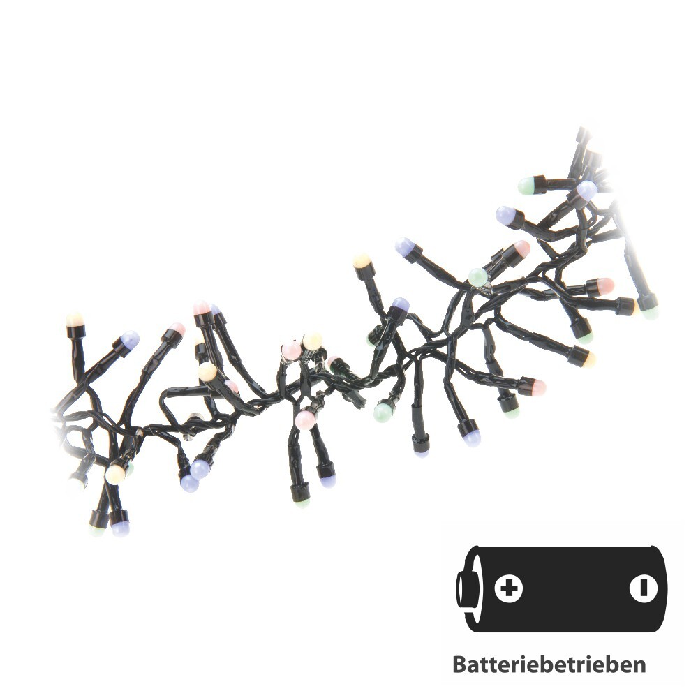 LED Lichterkette Weihnachtsbaum 1,2 m, 192 LEDs bunt, 8 Funktionen image number 1
