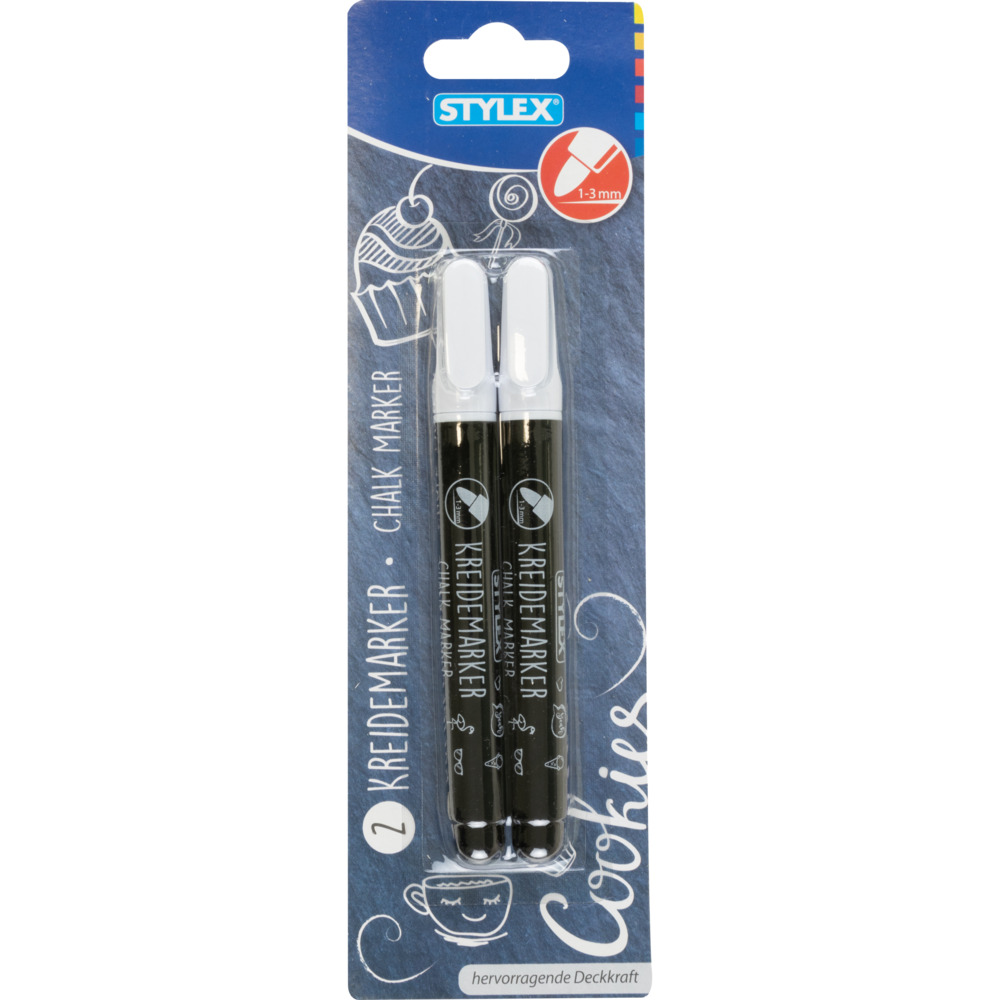 Kreidemarker Fl&uuml;ssigkreide wei&szlig;, 2 St&uuml;ck image number 1