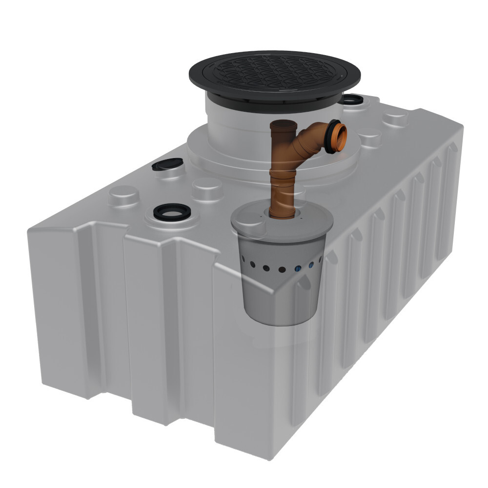 Regenwasser-Flachtank 2000 Liter, mit Biovitor image number 1