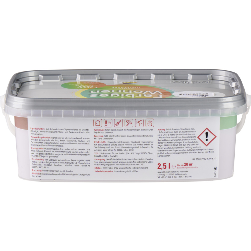 DECOPRO Wandfarbe 2,5 Liter Muschel matt image number 2