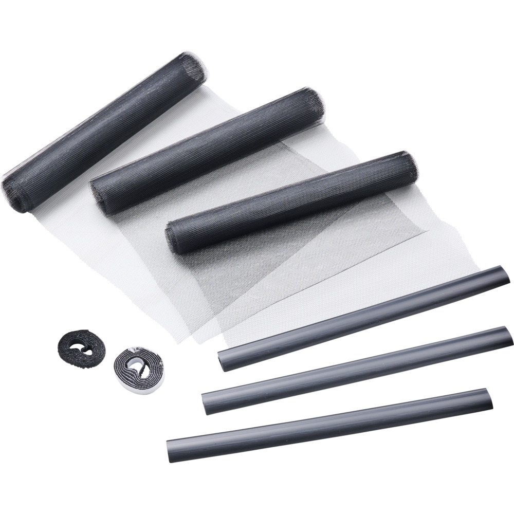 Insektenschutz f&uuml;r T&uuml;ren 95 x 215 cm in schwarz aus Polyester image number 1