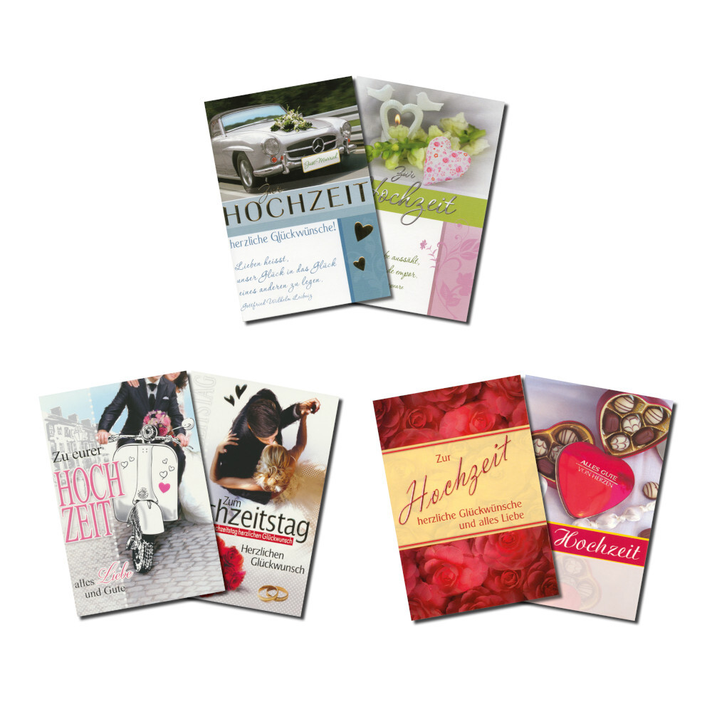 Gru&szlig;karte Hochzeit, verschiedene Ausf&uuml;hrungen
