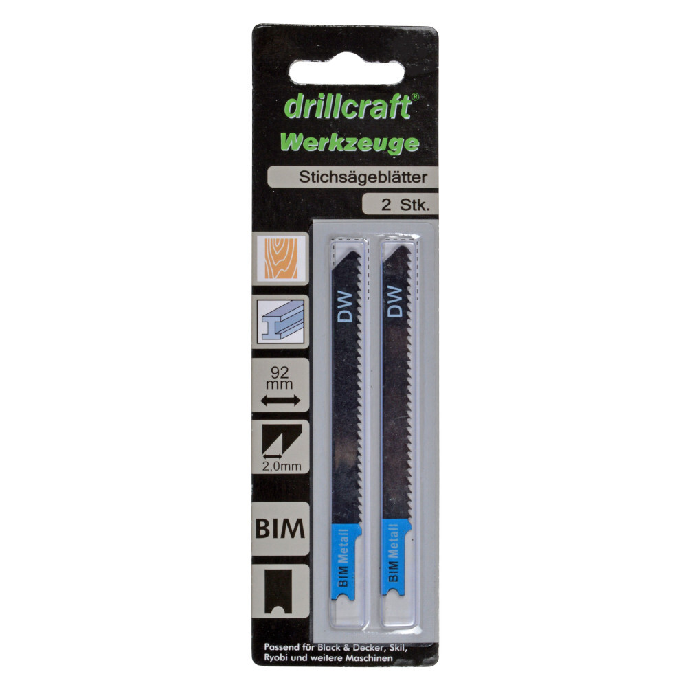 Stichs&auml;geblatt 2 St&uuml;ck 34 Zahn 92 x 2,0 mm U-Aufnahme BIM image number 1