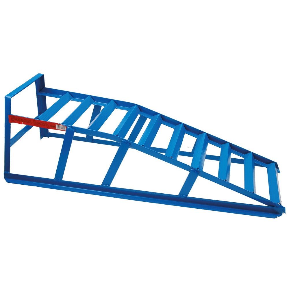 Auffahrrampe aus Stahl in blau