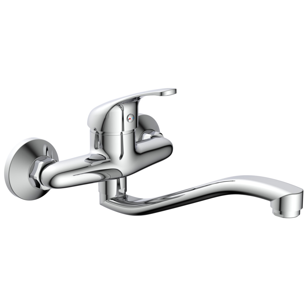 Sp&uuml;ltischarmatur Wand-Einhelbelmischer Europa chrom