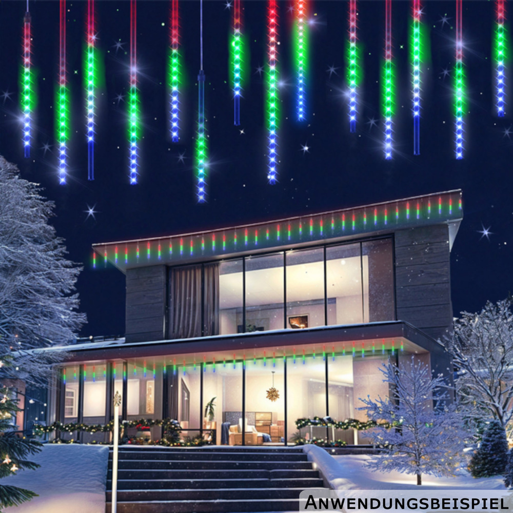 monzana&reg; LED-Lichterkette Diamantenregen bunt