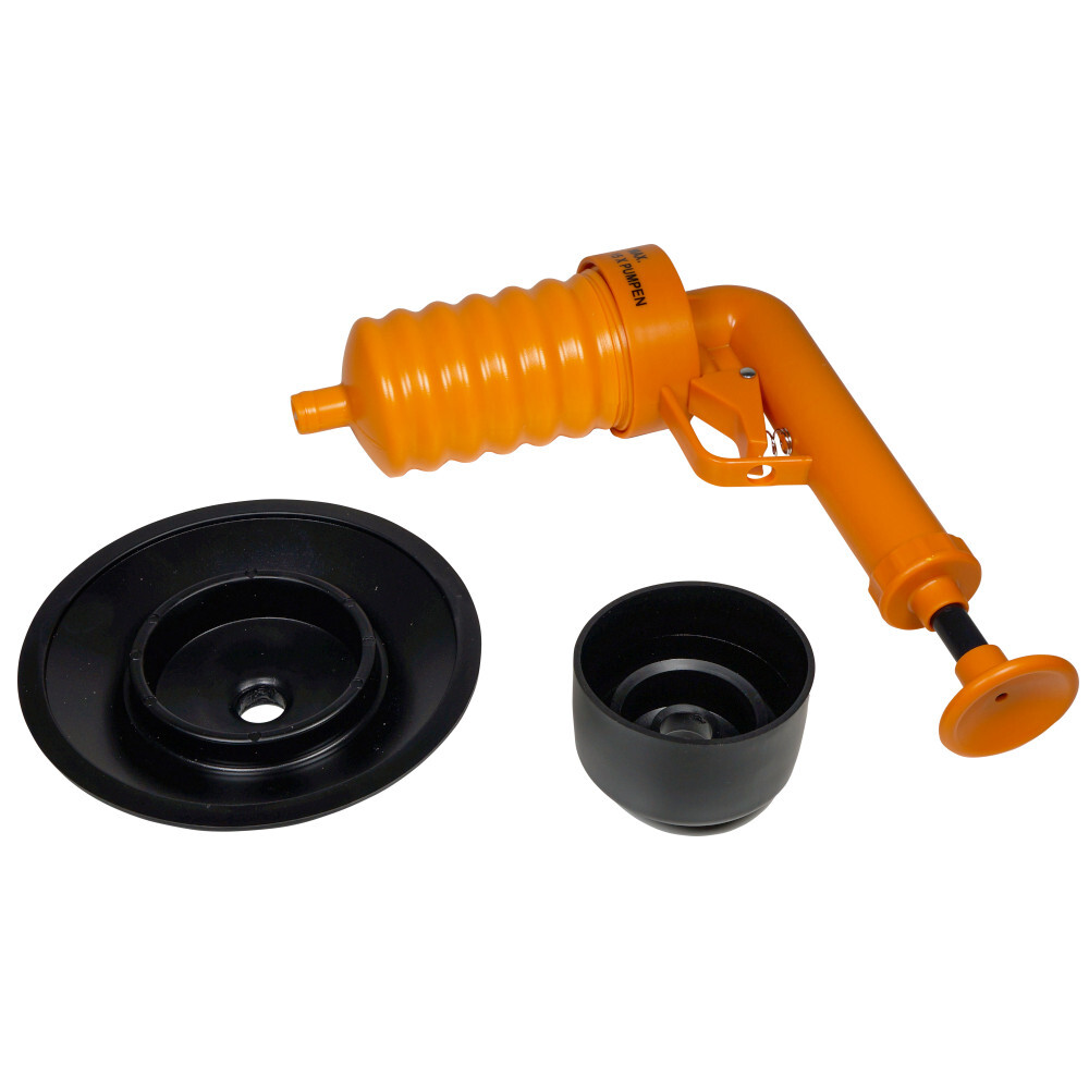 Abflussreiniger &bdquo;Drain Buster&ldquo; mit integrierter Pumpe und zwei Aufs&auml;tzen